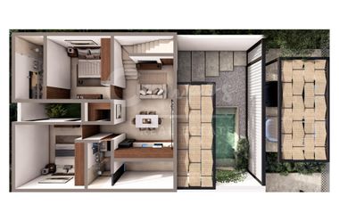 Casa de 2 pisos y 3 recamaras en privada residencial en Conkal, Yucatan. Preventa diciembre 2027