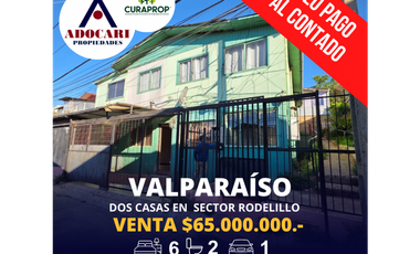 VALPARASO - DOS CASAS EN RODELILLO - 6D 2B 1E