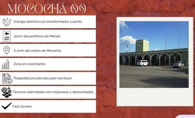 LOTES DE 459 M2 EN VENTA EN MOCOCHÁ, YUCATÁN