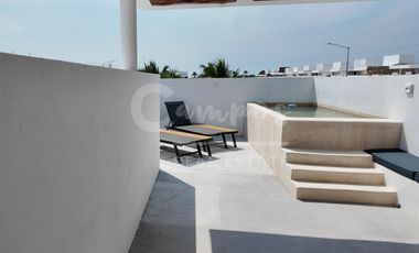 Casa de un piso y 3 recamaras totalmente amueblada y equipada, a 3 calles del mar  Entrega inmediata