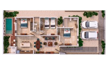 Casa de un piso y 3 recamaras a 3 calles del mar en Chelem, Yucatan  Entrega junio de 2027