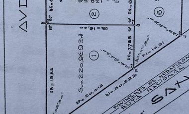 VENTA- Terreno en  esquina zona comercial en Villa Gobernador Galvez