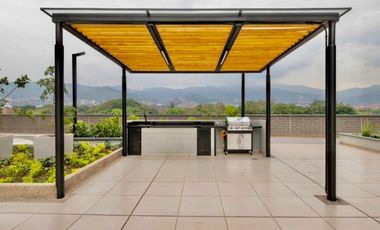 Apartaestudio frente a ciudad del río para la renta amoblada, piso 14