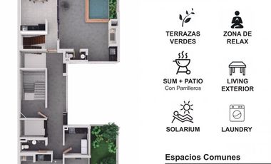 Bv. Urquiza 969 deptos de un dormitorio SAN LORENZO (CALIZO)