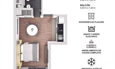 Bv. Urquiza 969 deptos de un dormitorio SAN LORENZO (CALIZO)