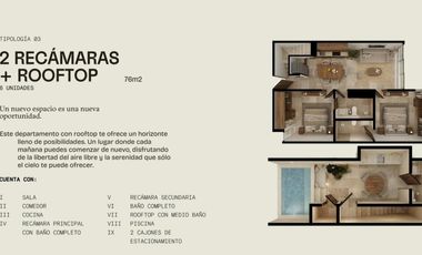 DEPARTAMENTO CON ROOF EN VENTA PIONERA, CONKAL MERIDA.