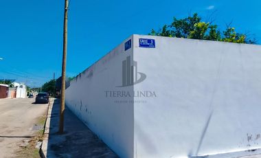 Terreno en venta, San Antonio Cinta, Mérida, Yucatán. En esquina, 1,130.50 m² (34.30m x 33.25m)