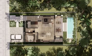 Villa de lujo  de 3 habitaciones en  Tulum Country Club a minutos del mar Caribe