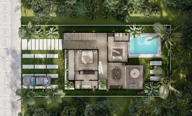 Villa de lujo  de 3 habitaciones en  Tulum Country Club a minutos del mar Caribe