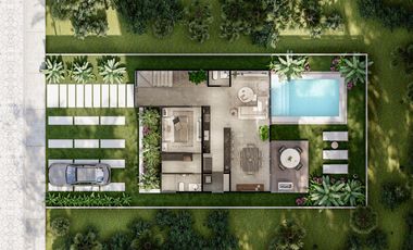 Villa de lujo  de 3 habitaciones en  Tulum Country Club a minutos del mar Caribe