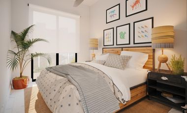 CASA EN VENTA EN TULUM 3 HABITACIONES CON ÁREA DE CAMASTROS, ZONA PERGOLADA CON ASADORES, LOBBY – RECEPCIÓN