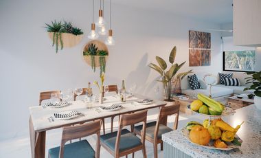 CASA EN VENTA EN TULUM 3 HABITACIONES CON ÁREA DE CAMASTROS, ZONA PERGOLADA CON ASADORES, LOBBY – RECEPCIÓN