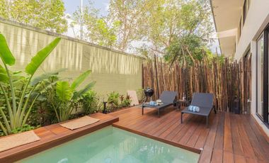 Venta Bungalos Village | 2 Recámaras con Piscina Privada en Aldea Maya I – Tulum