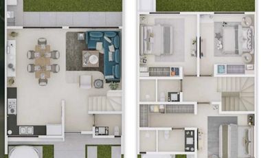 CASA EN VENTA EN CANCUN 3 HABITACIONES CON ALBERCA GYM SALÓN DE EVENTOS ASADORES ROI PLUSVALÍA