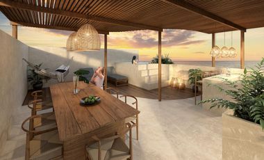 DEPARTAMENTO EN VENTA EN MAHAHUAL 2 HABITACIONES ALBERCA YOGA SPA BITCOIN