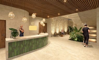 DEPARTAMENTO EN VENTA EN MAHAHUAL 2 HABITACIONES ALBERCA YOGA SPA BITCOIN