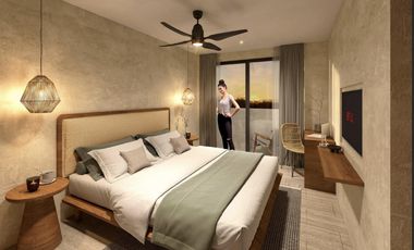 DEPARTAMENTO EN VENTA EN MAHAHUAL 2 HABITACIONES ALBERCA YOGA SPA BITCOIN