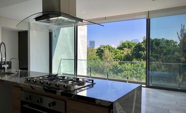 Espectacular departamento con vista al parque, 3 recámaras, 3.5 baños, 3 autos, alberca y gimnasio