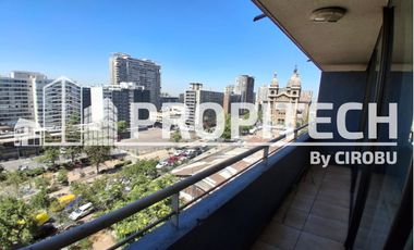 ARRIENDO DEPTO 43M2 1 HABITACION 1 BAÑO, TERRAZA, PISO 10, METRO PARQUE ALMAGRO