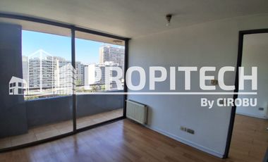 ARRIENDO DEPTO 43M2 1 HABITACION 1 BAÑO, TERRAZA, PISO 10, METRO PARQUE ALMAGRO