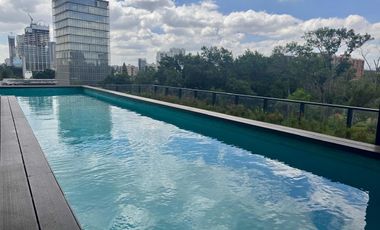 Nuevo, Muy cerca Zona Financiera, Torre Elysian en el Country Club, 1 recámara, 1.5 baños, 1 auto