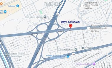 BODEGA CON TERRENO  EN RENTA, HEROES TECAMAC, ECATEPEC SUP, 1,623 m2
