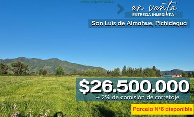 OPORTUNIDAD DE PARCELA EN PICHIDEGUA