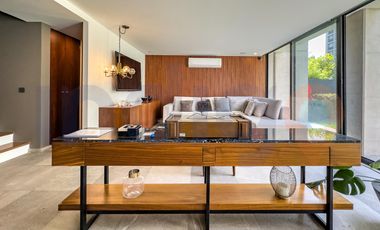 DEPARTAMENTO AMUEBLADO EN RENTA EN ALEGRA TOWERS TIPO GARDEN PB CON JARDÍN PRIVADO