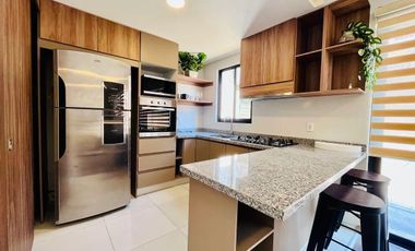 Departamento en renta Juriquilla, Kaoba PB, amueblado con jardín privado.