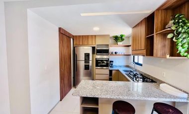 Departamento en renta Juriquilla, Kaoba PB, amueblado con jardín privado.