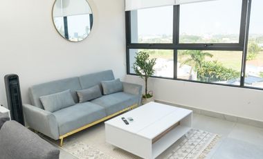 Departamento en RENTA AMUEBLADO de 3 recamaras frente al CAMPO DE GOLF