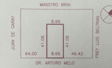 Dr. Melo 4500. Terreno en venta. Remedios De Escalada.