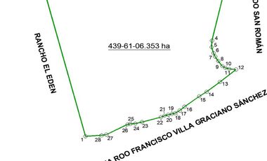 Rancho Las 3 SSS en Venta en Bacalar Quintana Roo