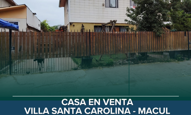 VENTA AMPLIA CASA 5D2B - VILLA SANTA CAROLINA MACUL