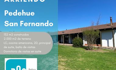 ARRIENDO CASA EN LOTEO SECTOR PEDEHUE