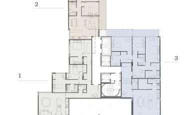 Departamento 3 ambientes en Belgrano Torre Arcos Pozo