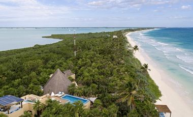 PARAÍSO ÚNICO FRENTE DE PLAYA EN SIAN KA’AN