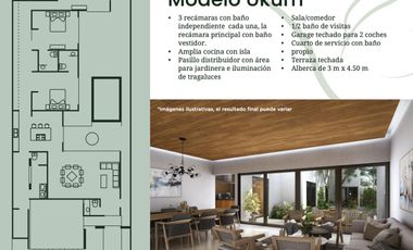 CASA EN PRE-VENTA DE UNA PLANTA EN UKUM PRIVADA RESIDENCIAL, CONKAL NORTE.