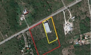 TERRENO EN VENTA PARA INVERTIR, CARRETERA CHICXULUB-IXIL CON NAVE INDUSTRIAL