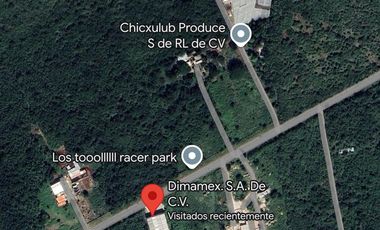 TERRENO EN VENTA PARA INVERTIR, CARRETERA CHICXULUB-IXIL CON NAVE INDUSTRIAL