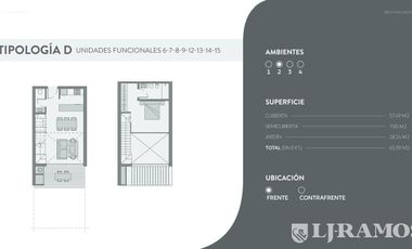 Departamento en venta de 2 ambientes con jardin en Condominio privado