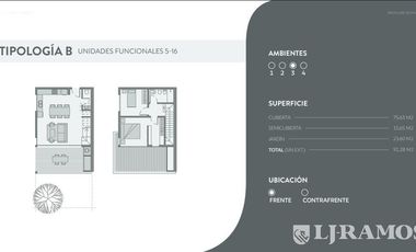 Departamento en venta de 3 ambientes con jardin en Condominio privado en Benavidez