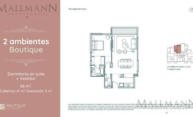 Venta Departamento 2 Amb en Boutique Pacheco