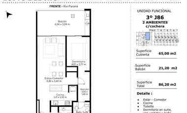 Venta Depto 2 Amb. 86 m2 con Cochera – ZTE Chico | Financiación en Pesos – Ideal para Vivir o Invertir.