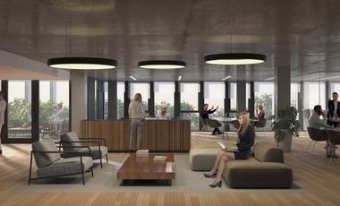 Oficina esquinera moderna en San Isidro con 5 cocheras