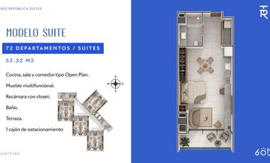DEPARTAMENTO EN VENTA TORRE REPÚBLICA SUITE UBICADO EN 60 NORTE MÉRIDA.