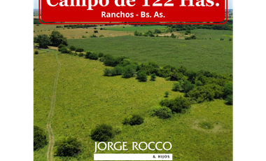 Campo en venta de 122 Has. mixto en Ranchos