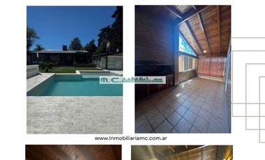 AT160. MAGNÍFICA CASA 3 DORM. QUINCHO+PILETA+COCHERAS (8PAX)