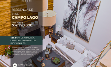 RESIDENCIA DE LUJO EN EXCLUSIVO FRACCIONAMIENTO, CAMPO LAGO, ZAPOPAN