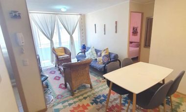 Depto 3d+1b Con Patio, Amoblado Y Estacionamiento.